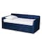 Baxton Studio Jona Blue Velvet and Button Tufted Twin Size Daybed with Trundle 169-10844 - alternate 3
